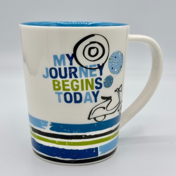 Starbucks "My Journey Begins Today" Graphic Collectors Coffee Cup Teacup Mug - Picture 2 of 5
